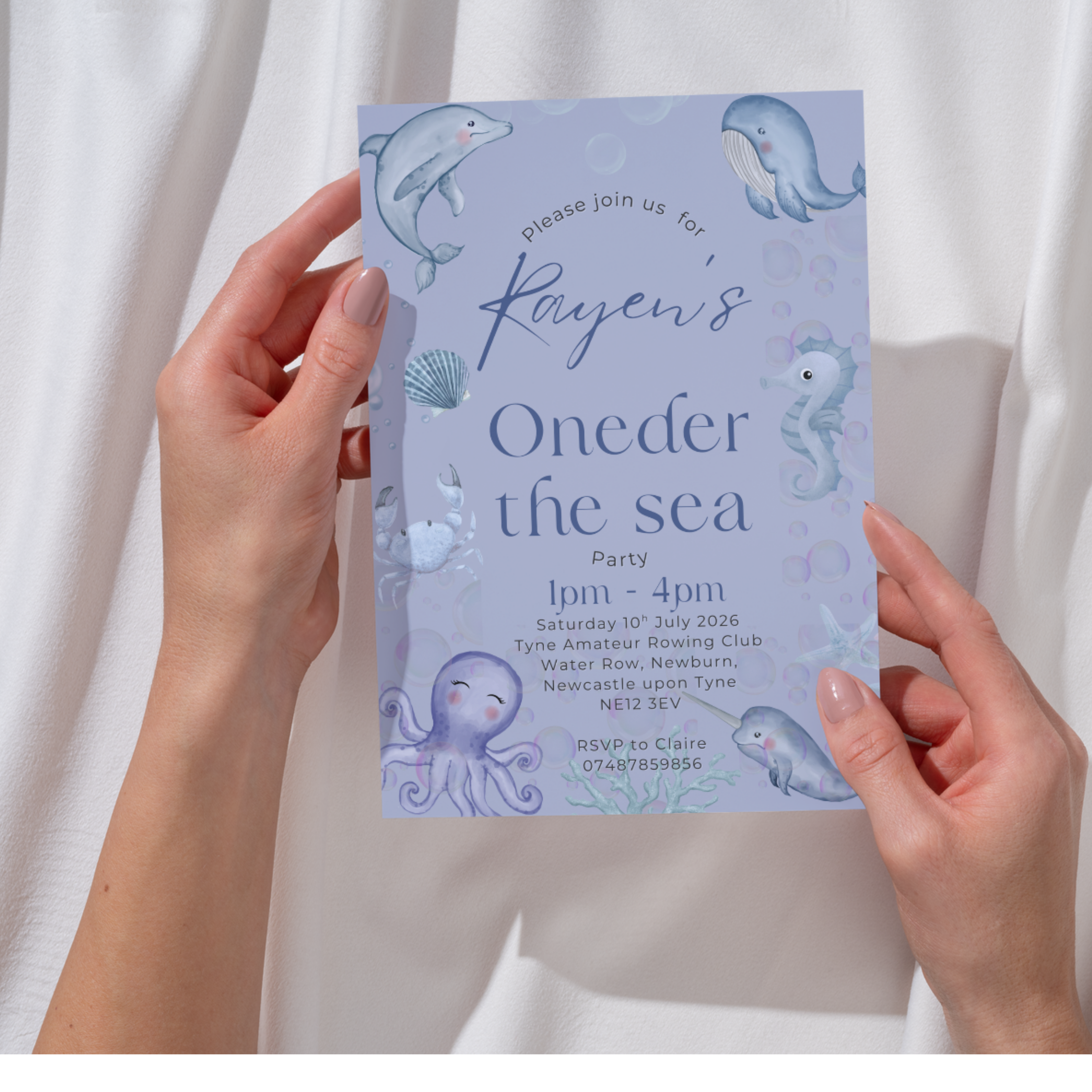 Oneder the Sea Birthday Invitations