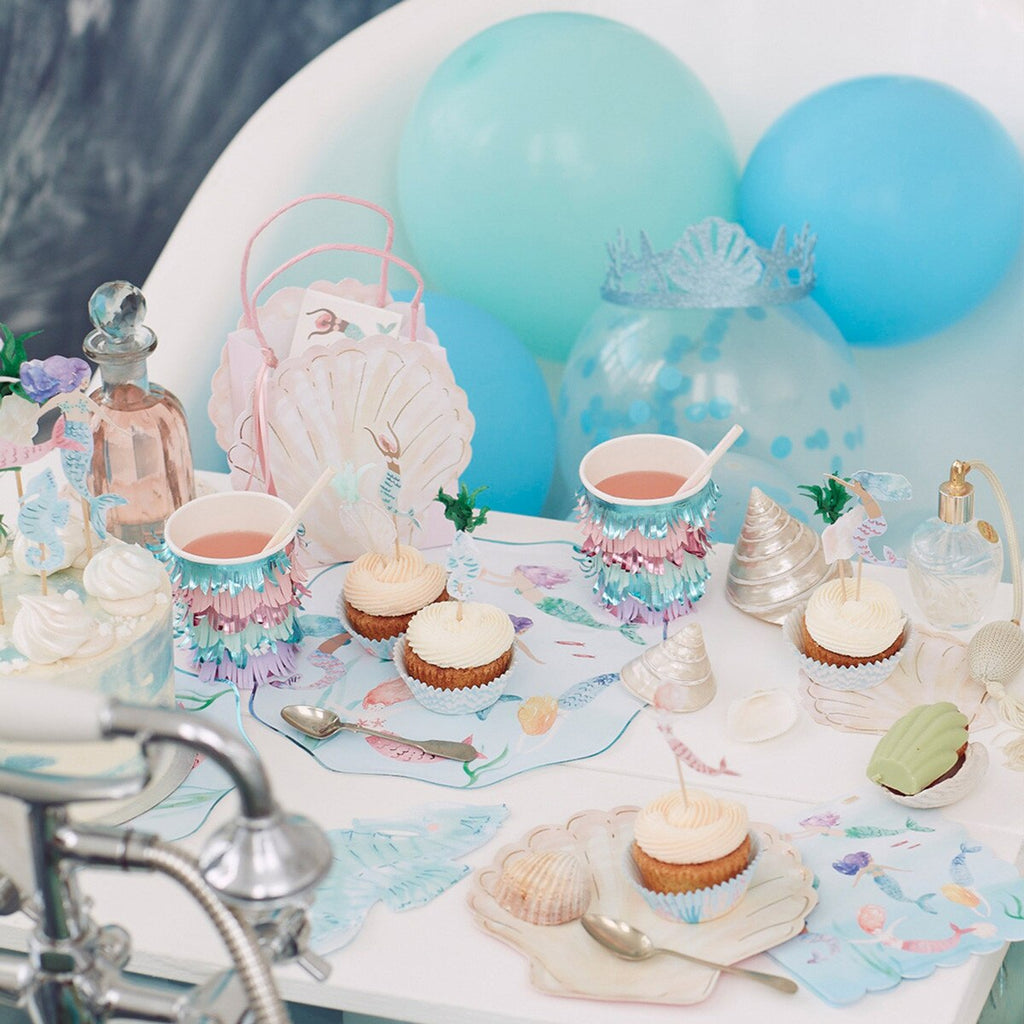 Mermaid Scalloped Fringed Cups