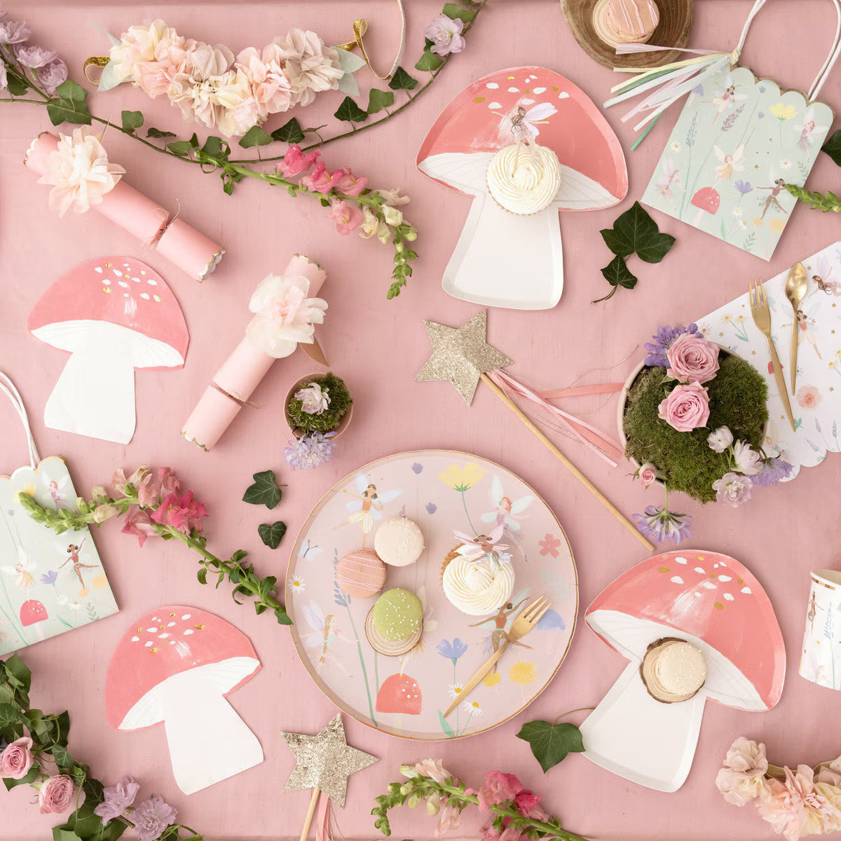 Fairy Mushroom Napkins (x 16)