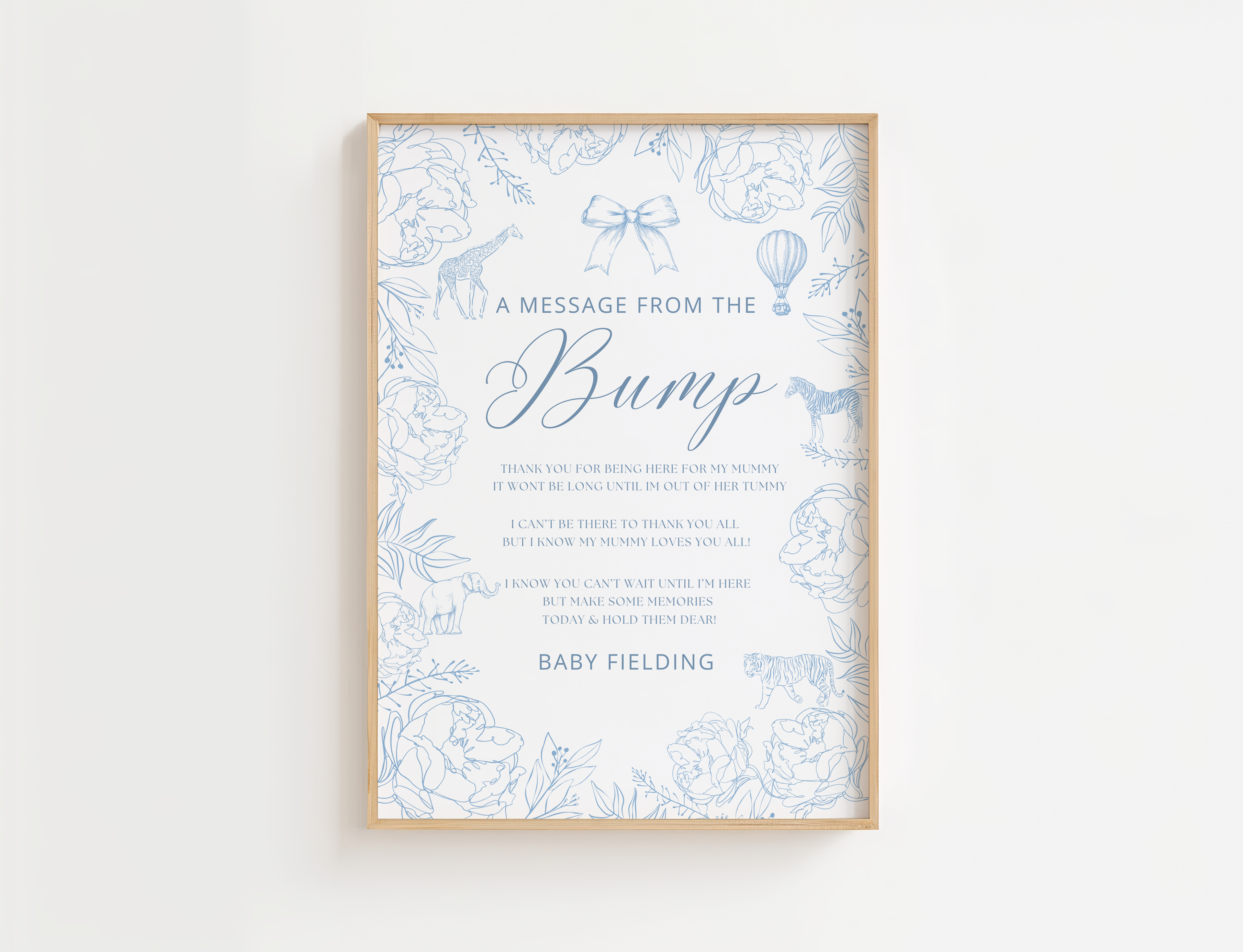 Message from the Bump Printed Poster