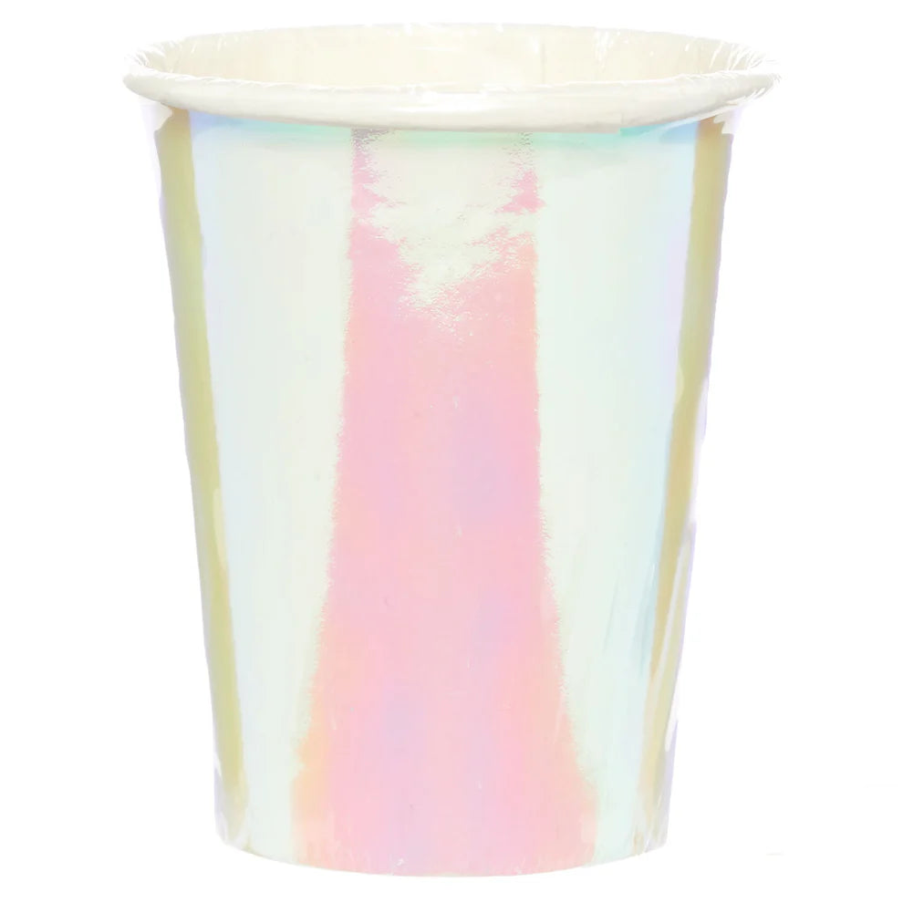 Iridescent Paper Cups 250ml - 6