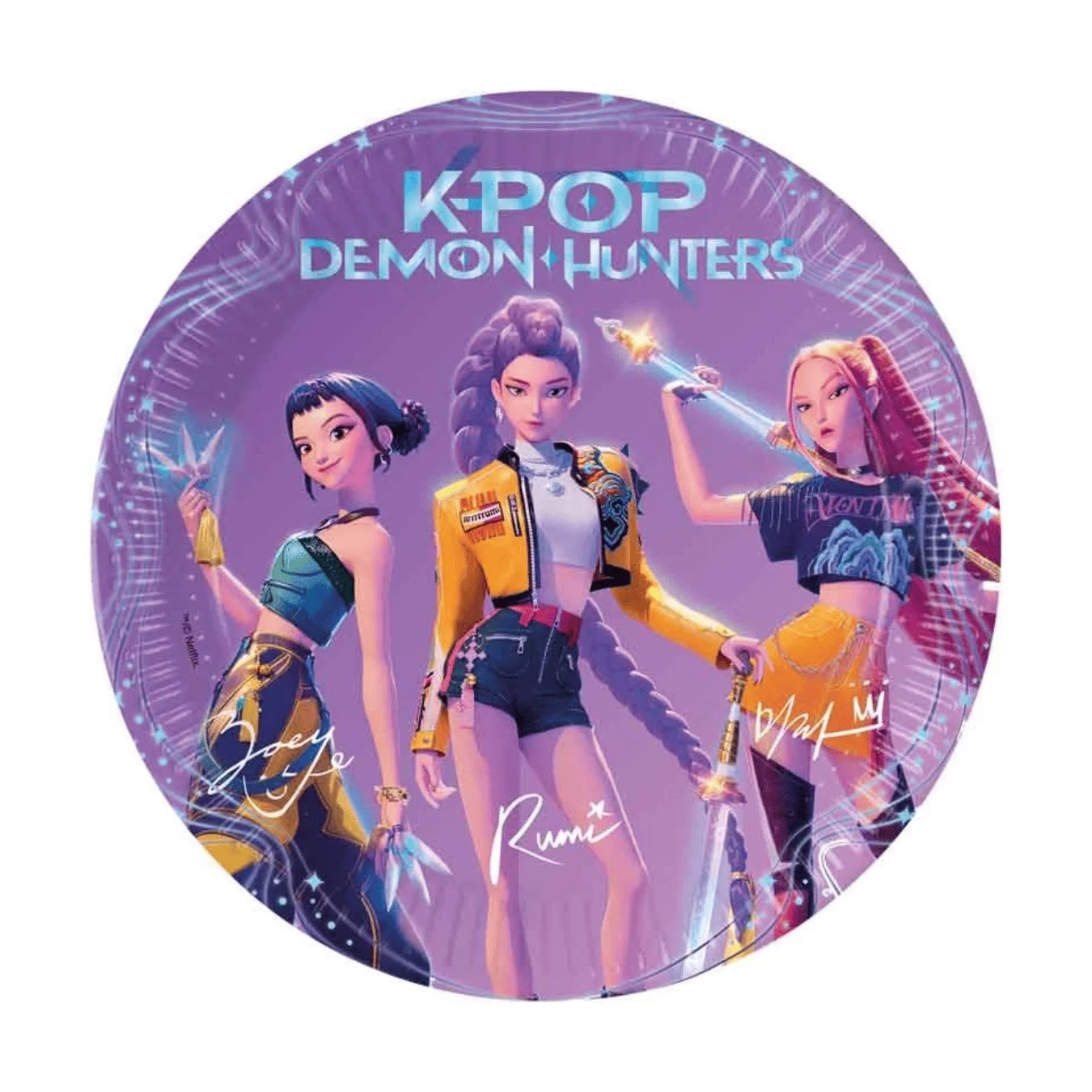 K pop demon hunters large party plates