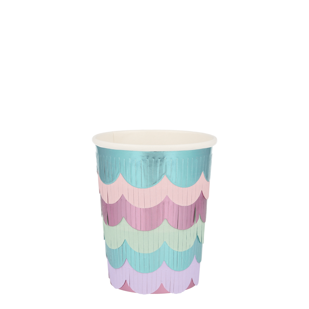 Mermaid Scalloped Fringed Cups