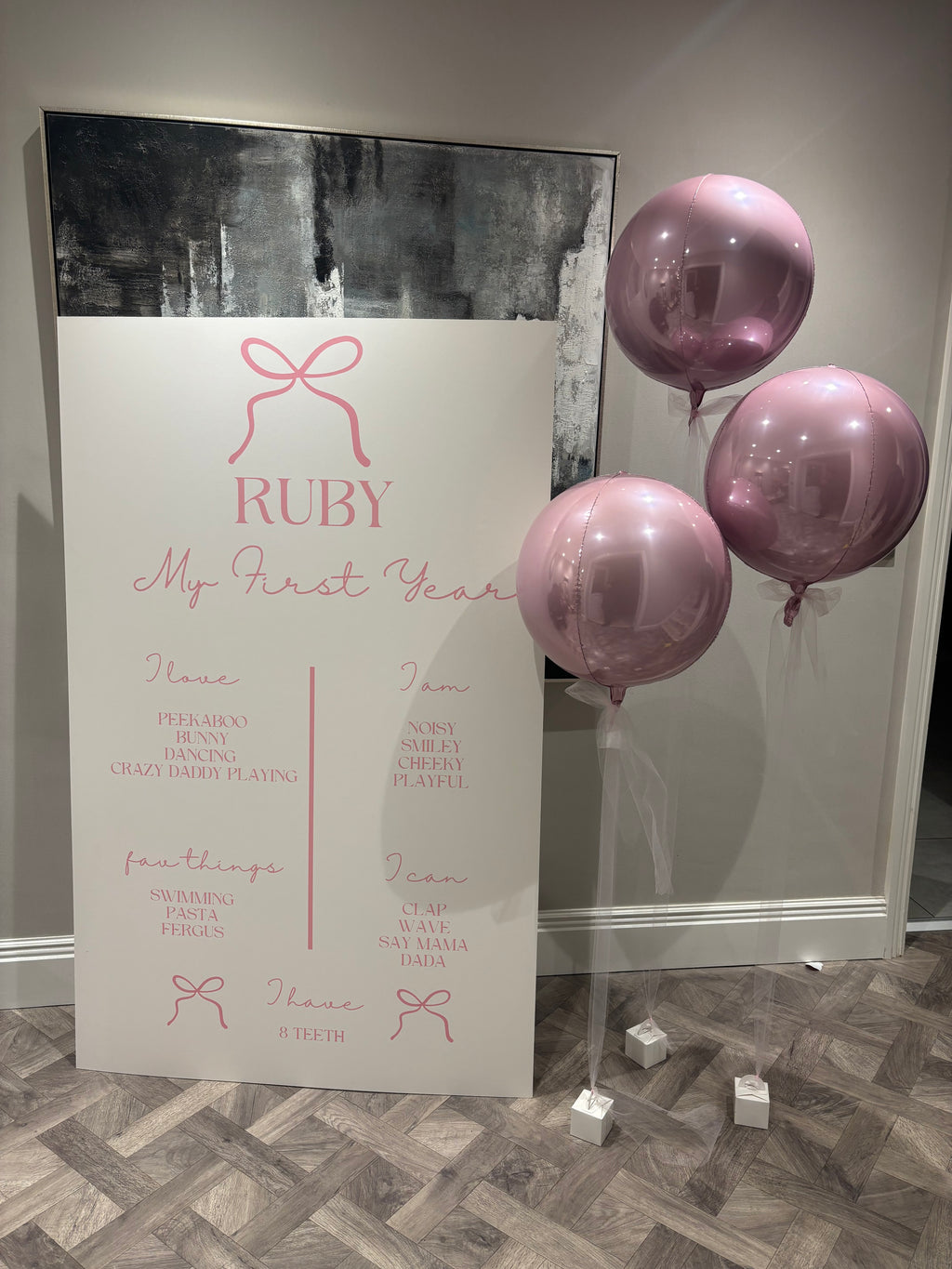 First Birthday Milestone Board