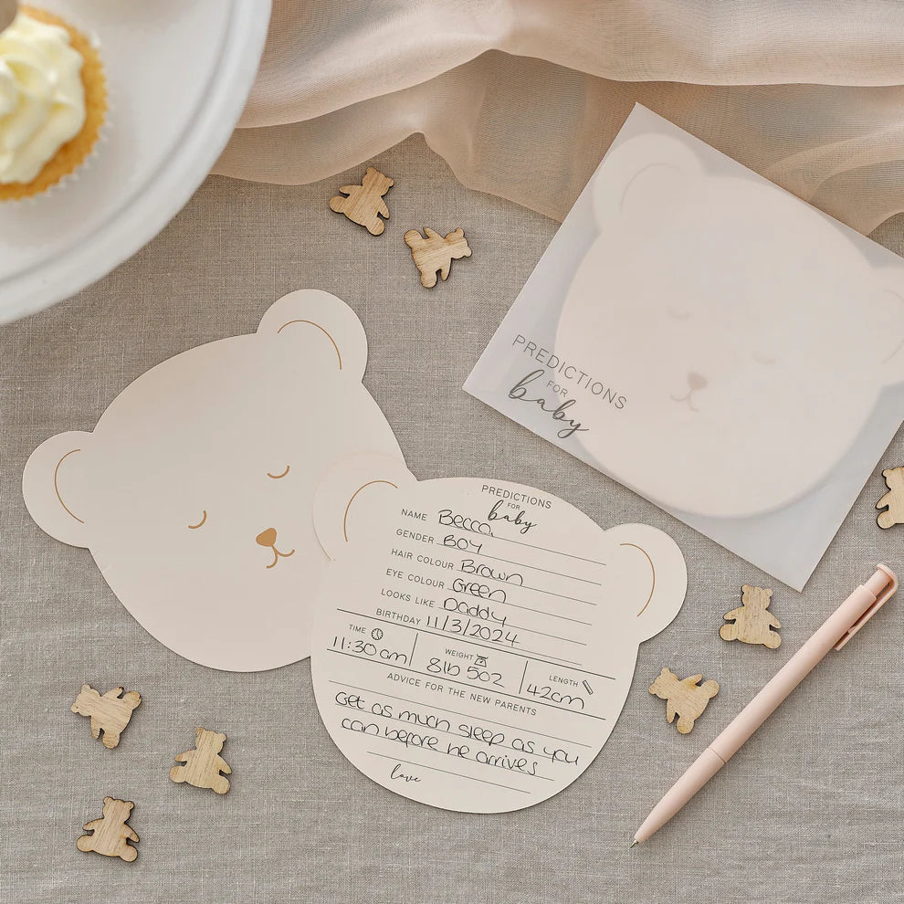 Teddy Bear Baby Shower Prediction Game