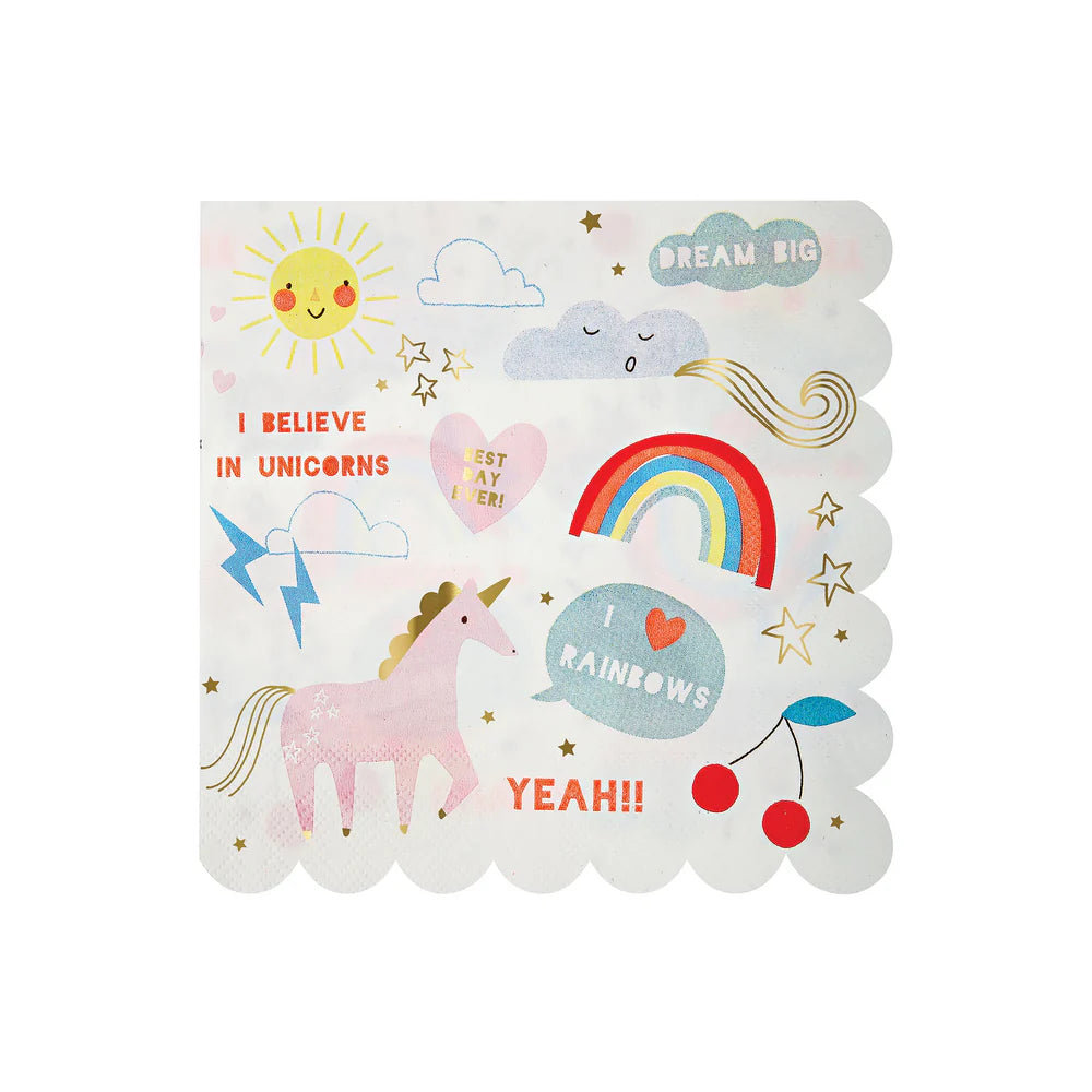I believe in Unicorns napkins (x16)